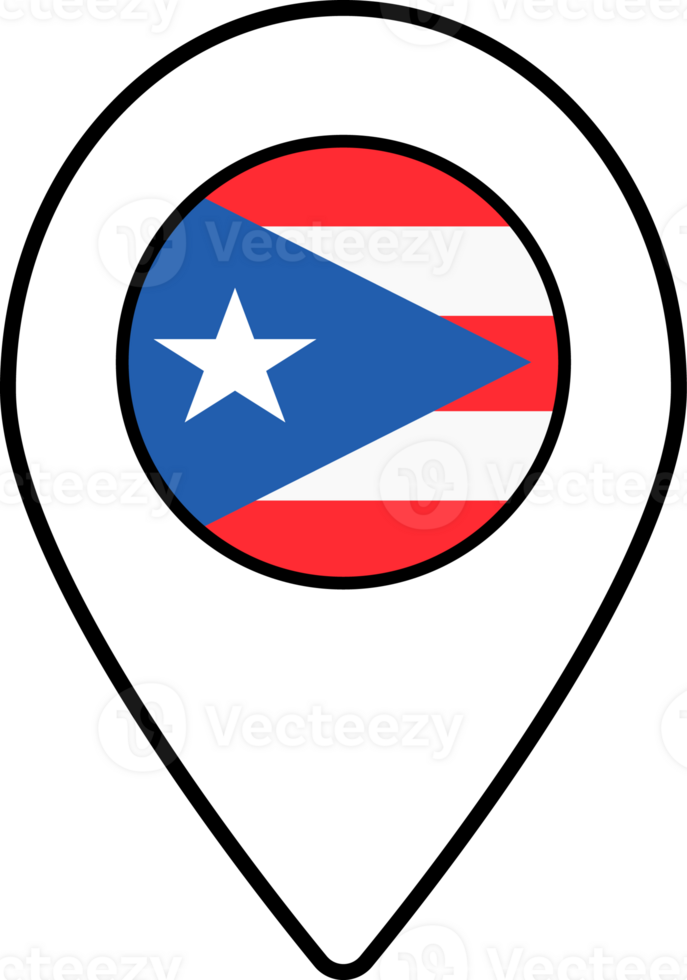 Puerto Rico flag map pin navigation icon. png
