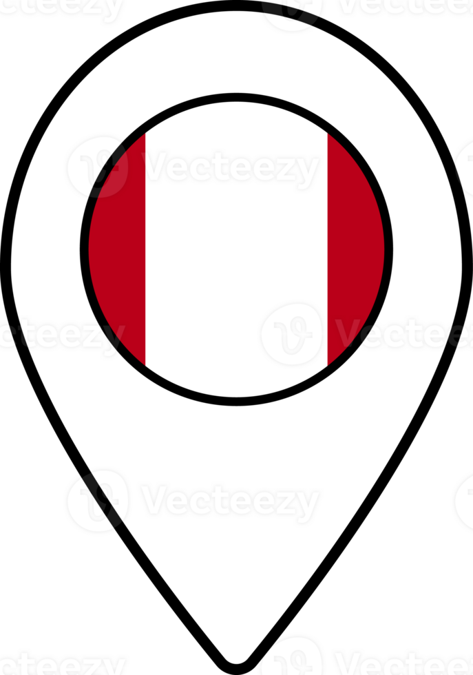 Peru flag map pin navigation icon. png