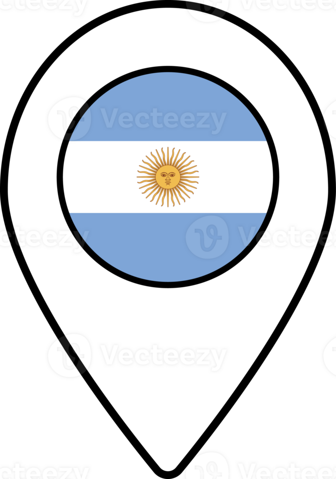 Argentina flag map pin navigation icon. png