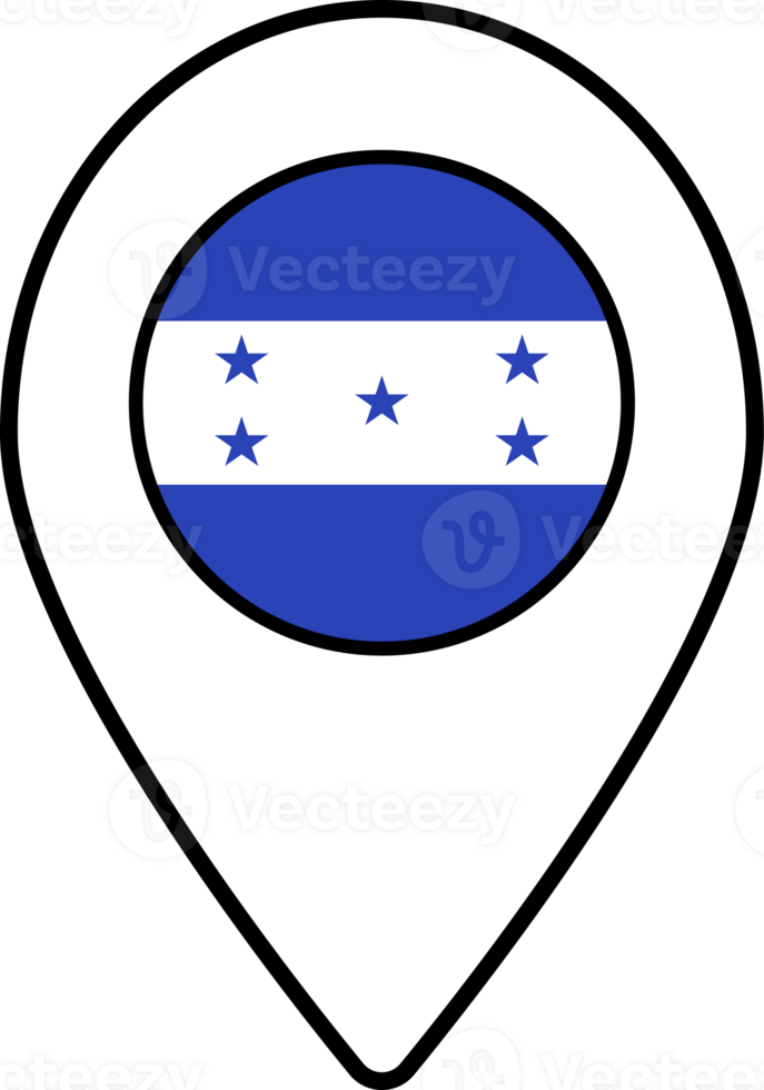Honduras flag map pin navigation icon. png