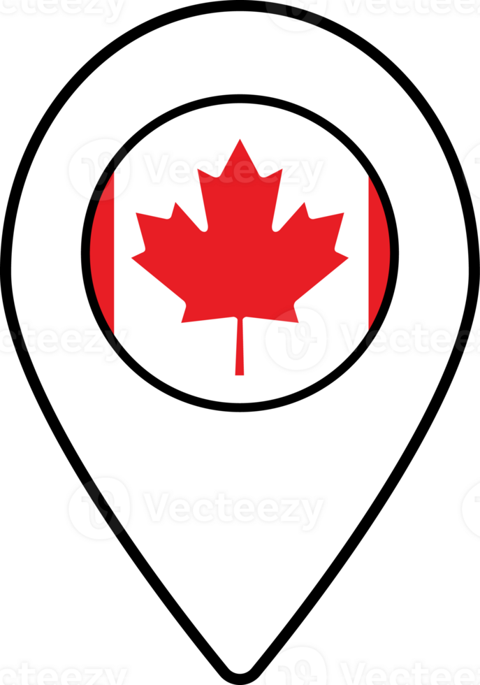 Canada flag map pin navigation icon. png