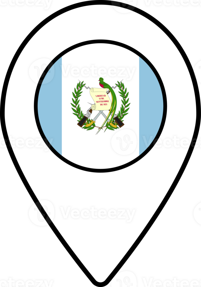 Guatemala Flagge Karte Stift Navigation Symbol. png