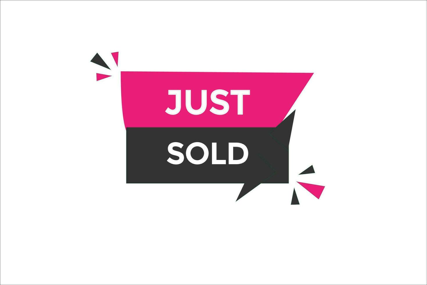 just sold vectors.sign label bubble speech just sold vector