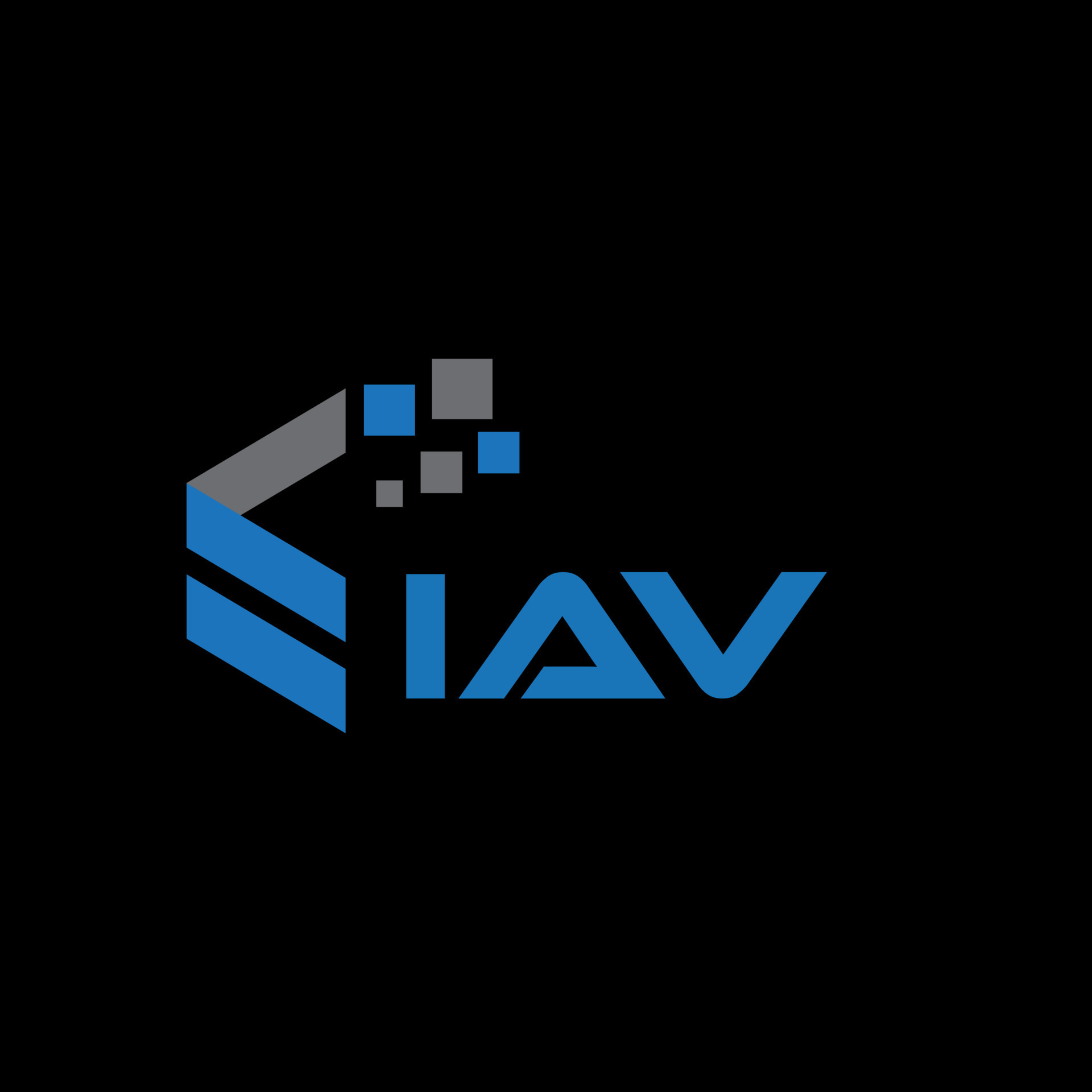 iav letra logo diseño en negro antecedentes. iav creativo iniciales