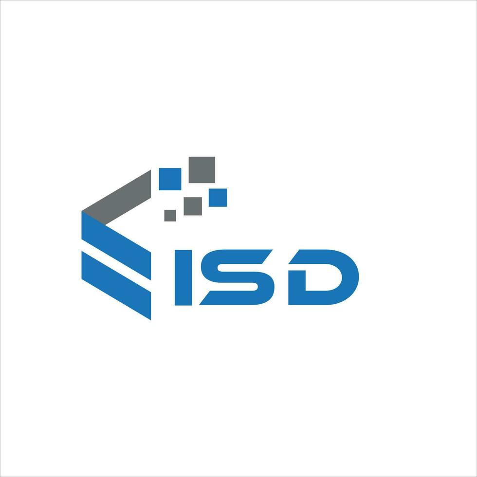 ISD letter logo design on white background. ISD creative initials letter logo concept. ISD letter design. vector