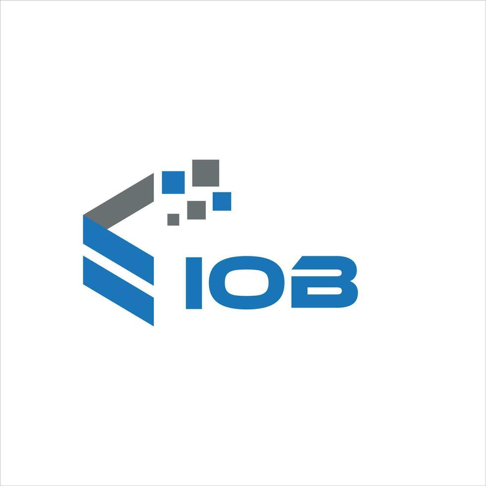 diseño de logotipo de letra iob sobre fondo blanco. concepto de logotipo de letra de iniciales creativas de iob. diseño de letras iob. vector