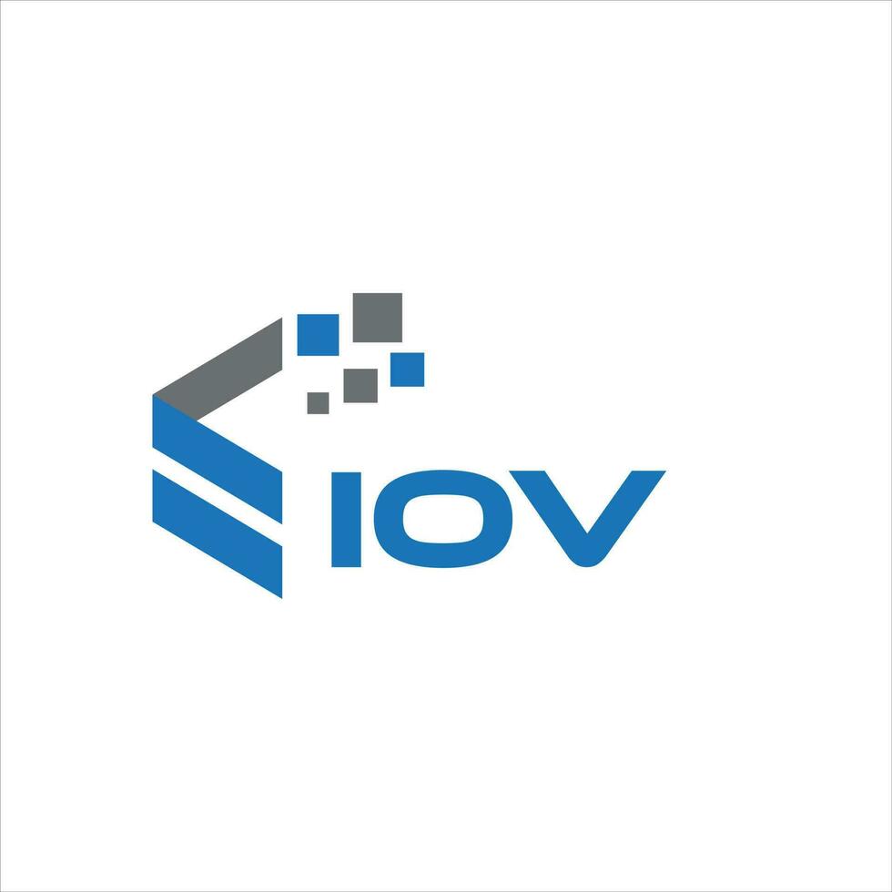 diseño del logotipo de la letra iov sobre fondo blanco. concepto de logotipo de letra de iniciales creativas de iov. diseño de letras iov. vector