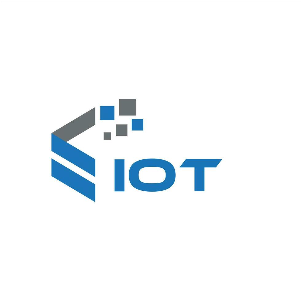 diseño de logotipo de letra iot sobre fondo blanco. concepto de logotipo de letra de iniciales creativas de iot. diseño de letras iot. vector