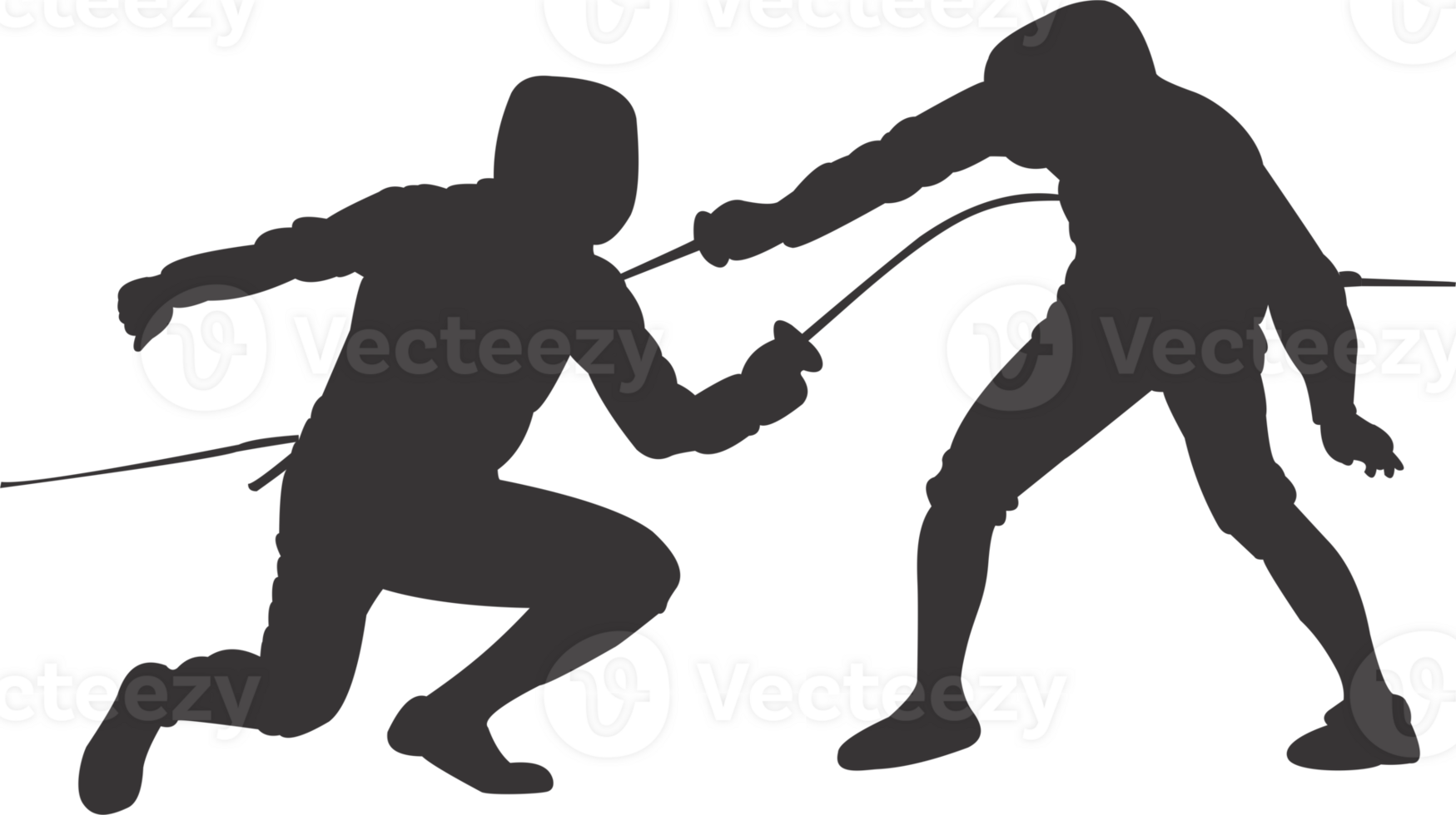 fencing sport silhouette PNG