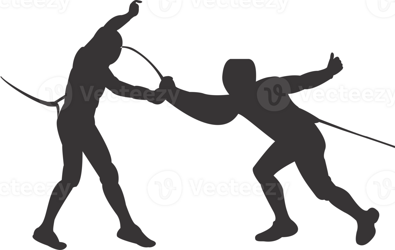 fäktning sport silhuett png
