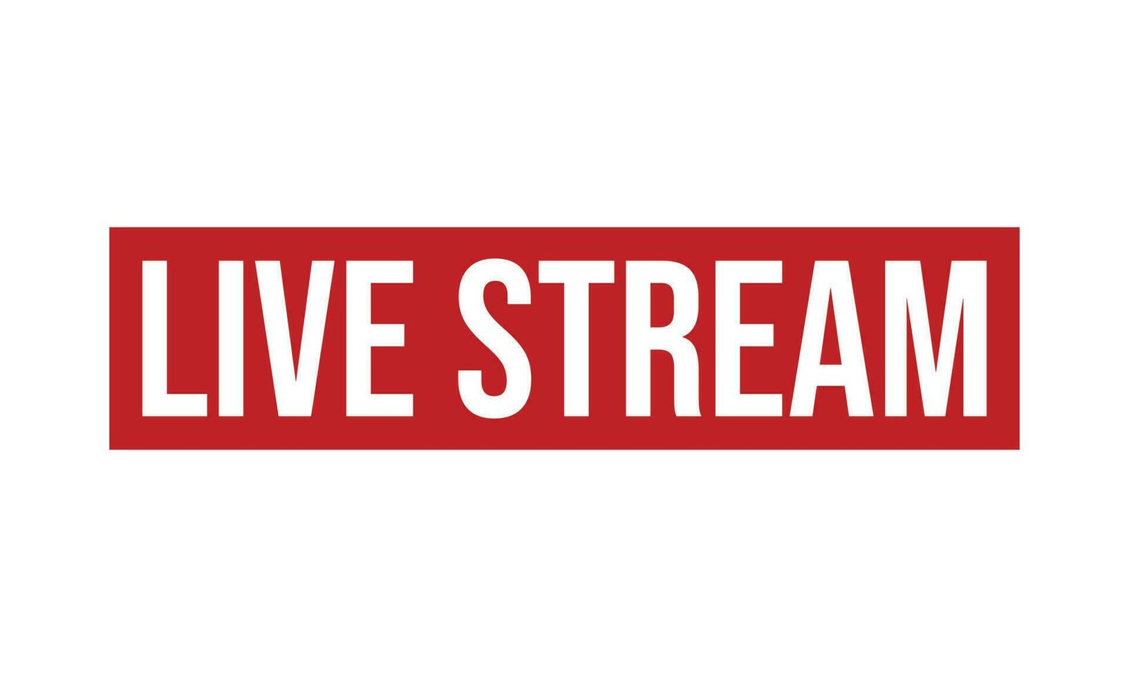 Live Stream Rubber Stamp Seal Vector