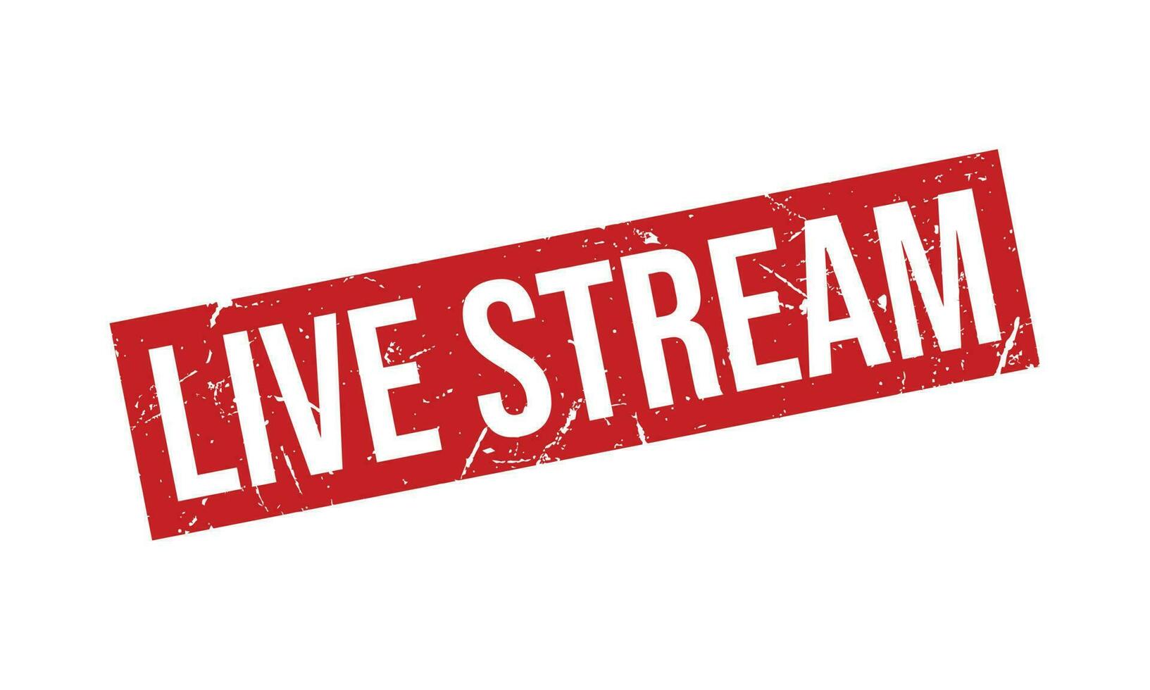 Live Stream Rubber Stamp Seal Vector