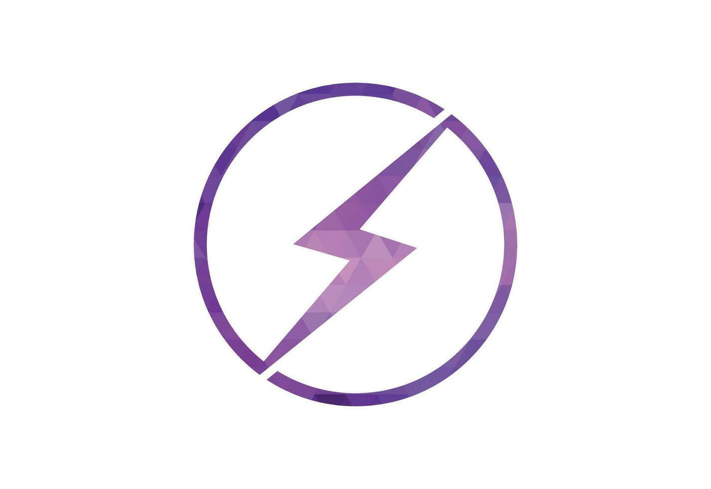 Low Poly and Electric logo, Lighting bolt , Thunder bolt design logo template, vector illustration