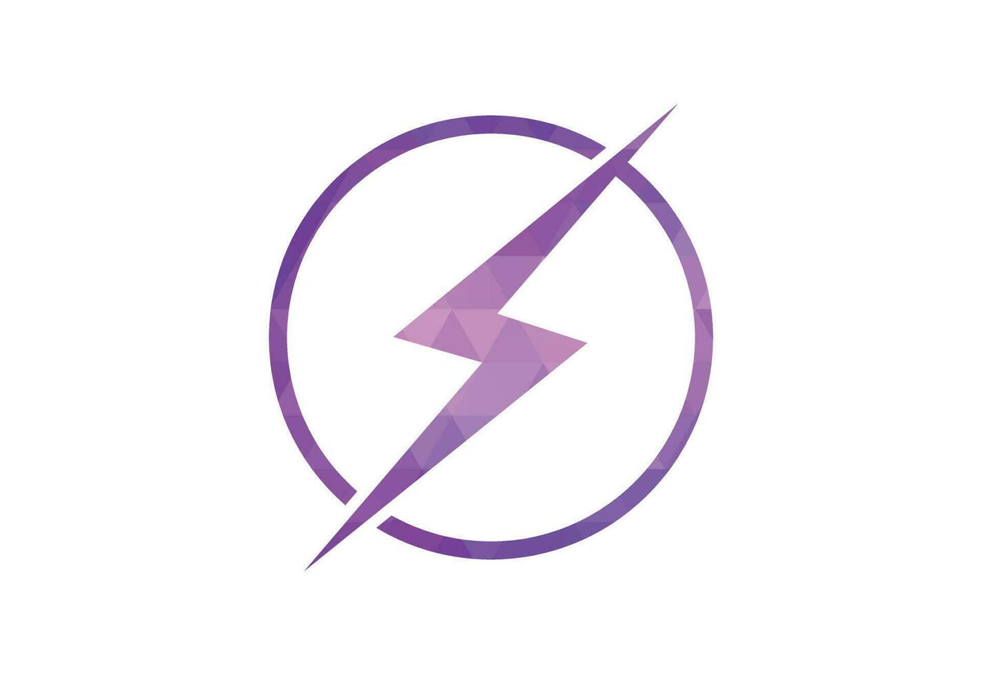 Low Poly and Electric logo, Lighting bolt , Thunder bolt design logo template, vector illustration