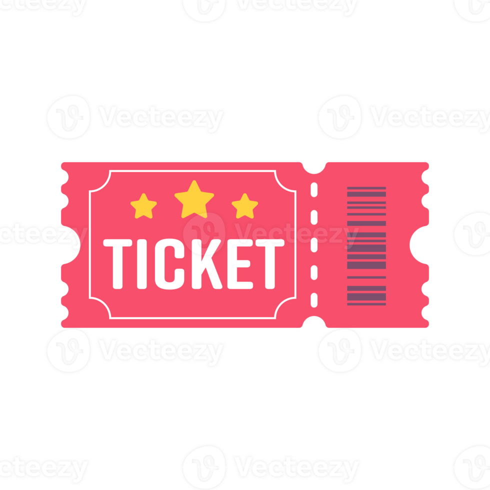 Ripped paper ticket For a movie pass or a show at the cinema png