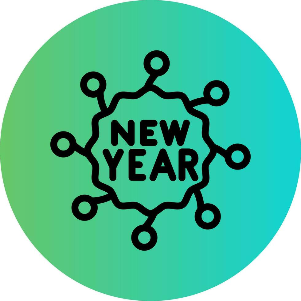 Happy New Year Vector Icon Design