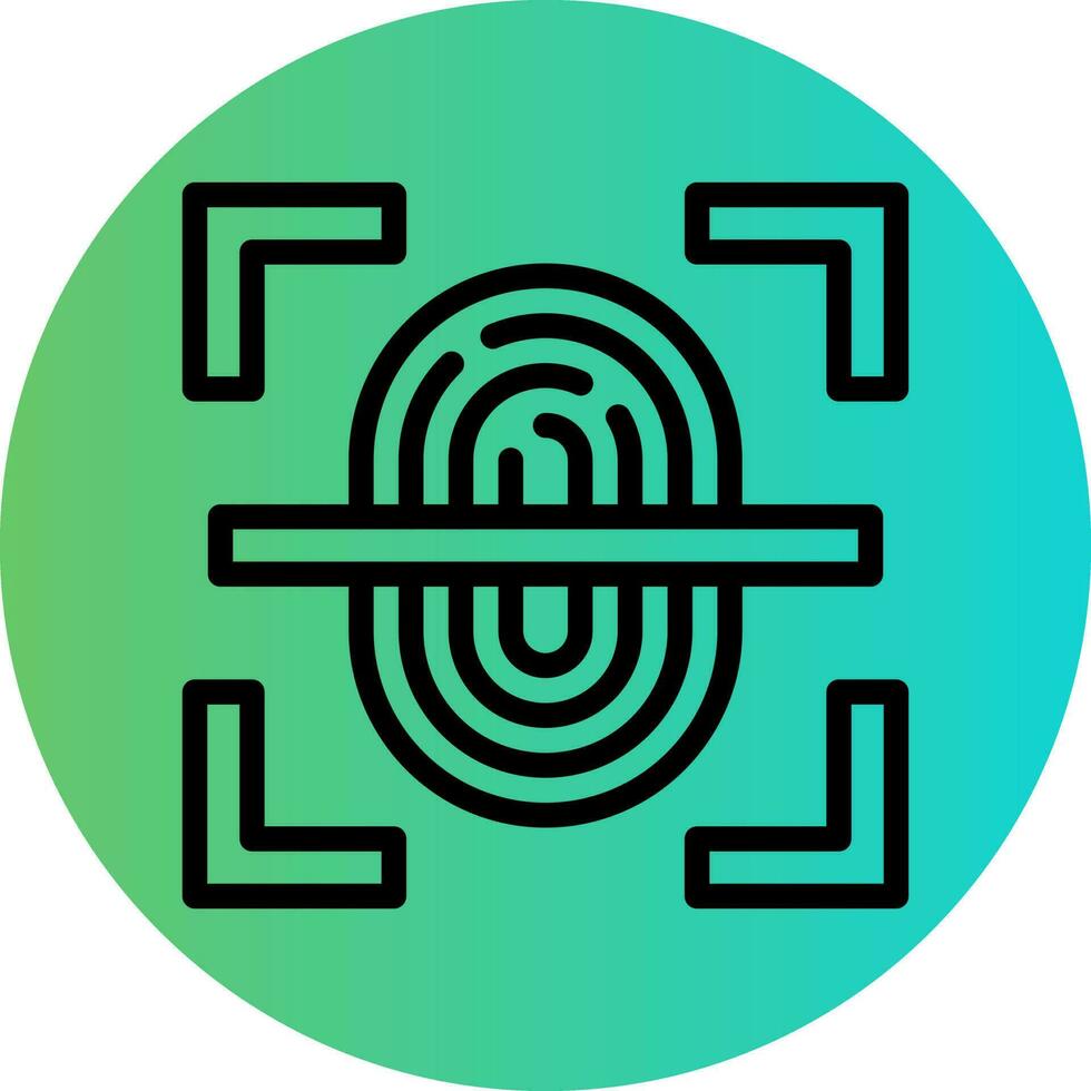 Fingerprint Scan Vector Icon Design