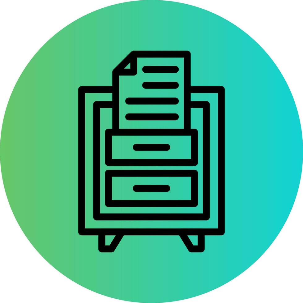File Drawer Vector Icon Design