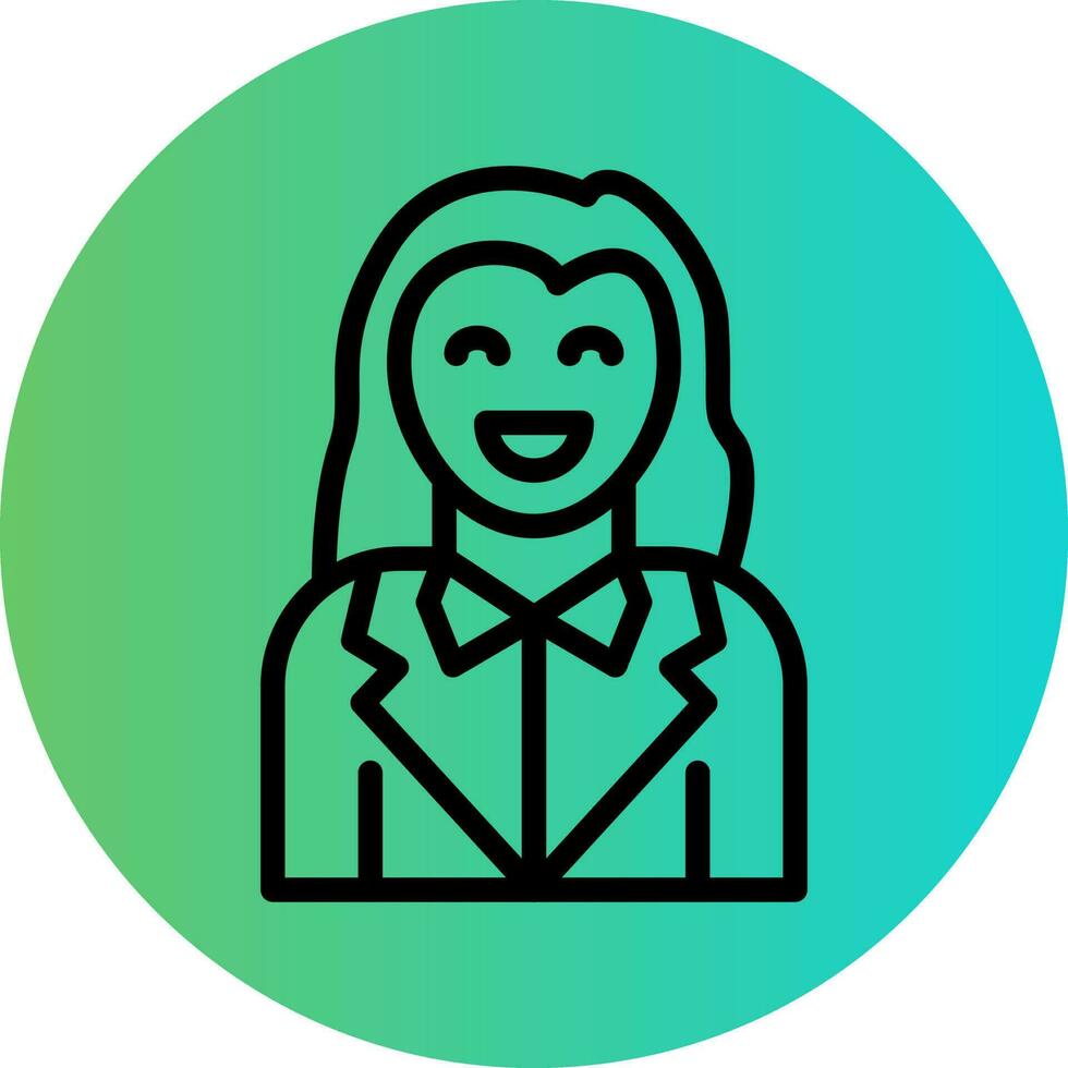 Smiling Women Vector Icon Design