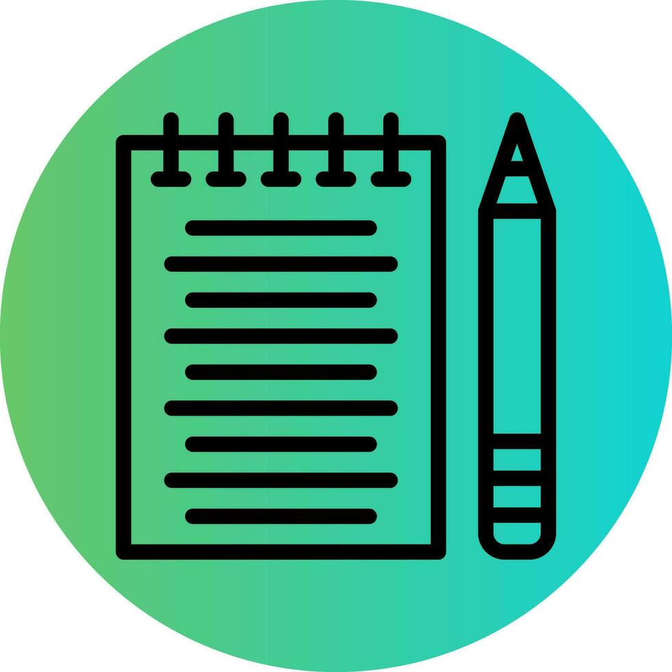 Taking Notes Vector Icon Design