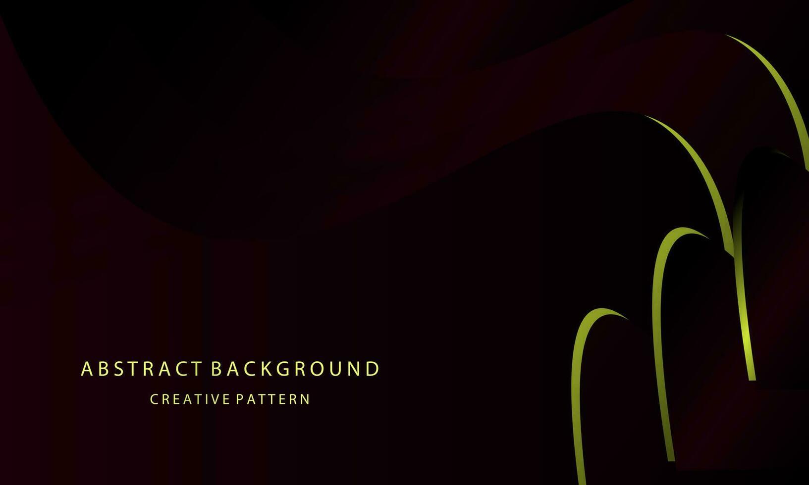Abstract Geometric Gradient Mock Up 3D Gold Line Background Deep Black Color Simple Elegant Attractive EPS 10 vector