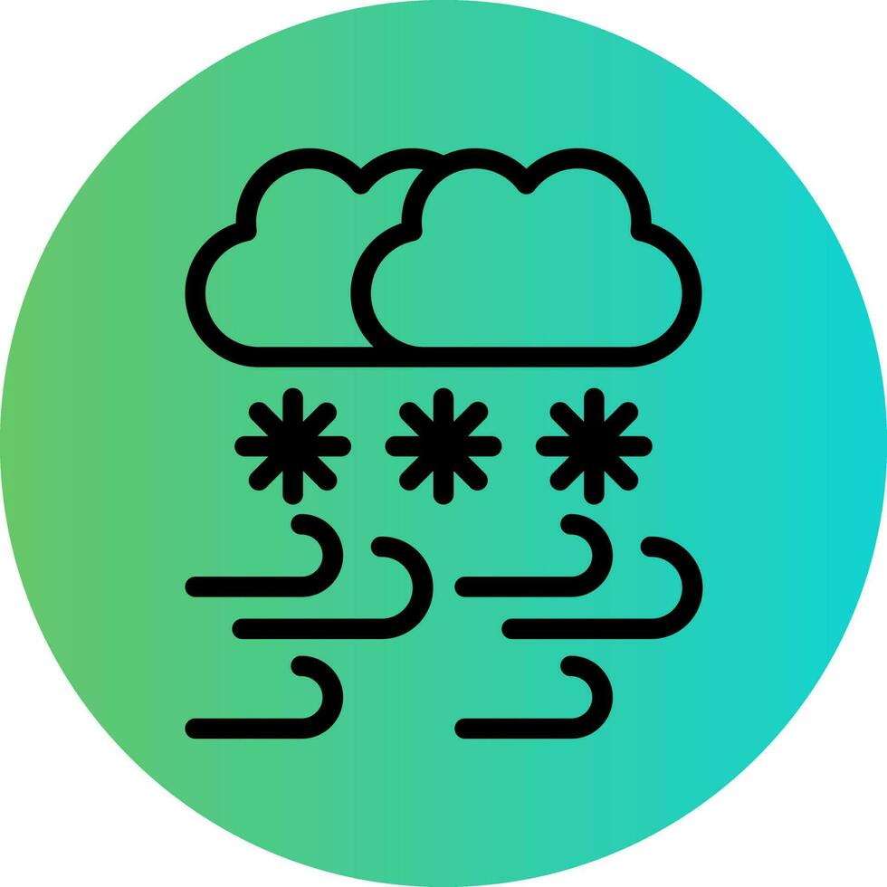 Snowstorm Vector Icon Design
