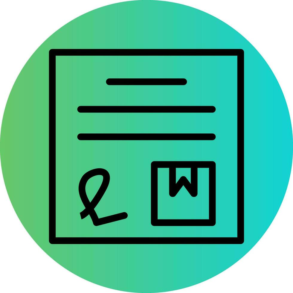 Delivery Note Vector Icon Design