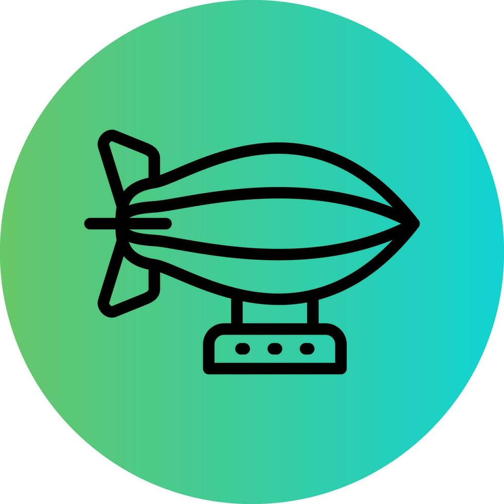 Zeppelin Vector Icon Design