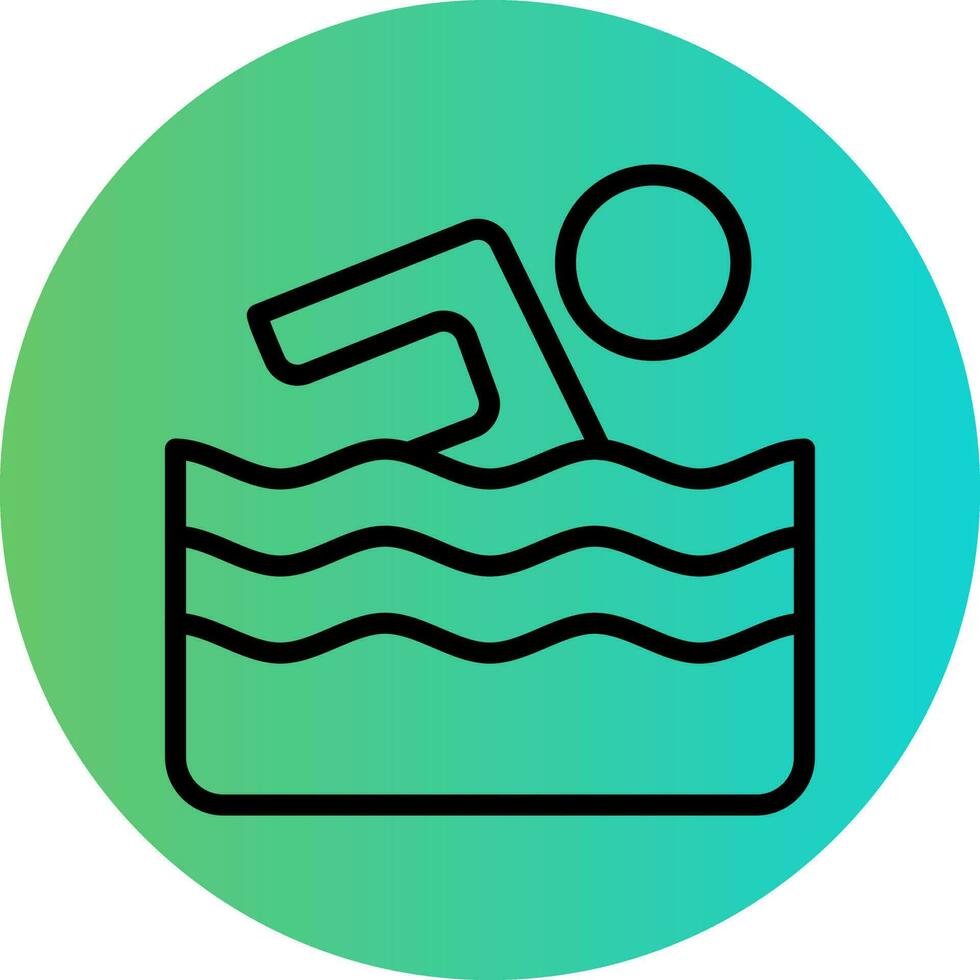 Swimming Vector Icon Design