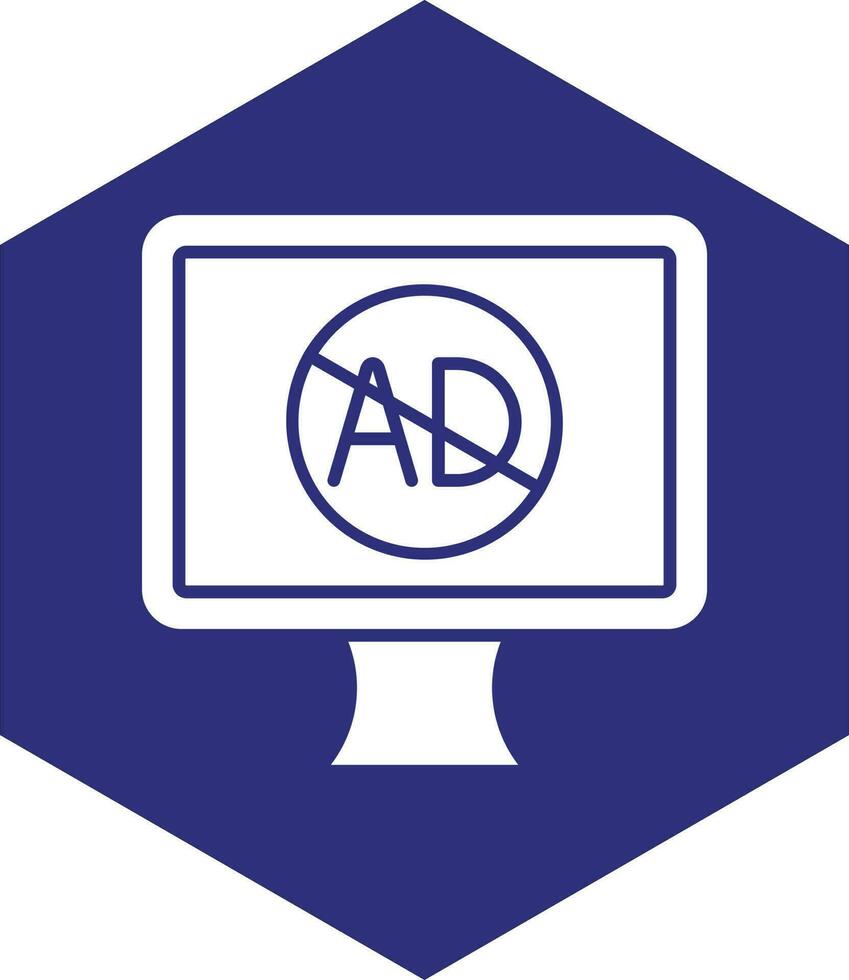 Ad Blocker Vector Icon design