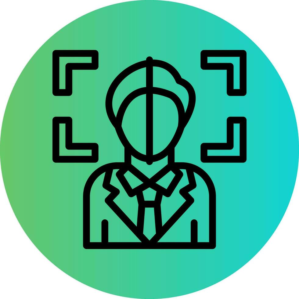 Face Scan Vector Icon Design