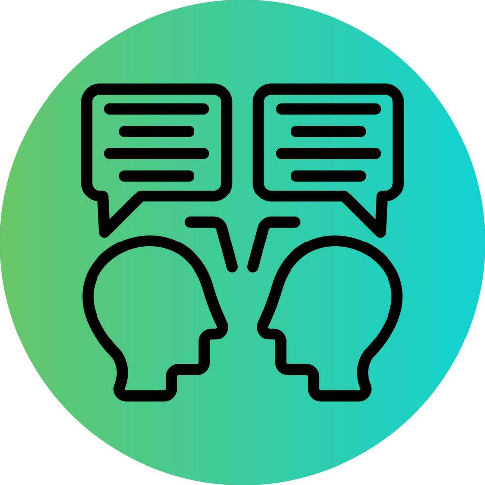 diseño de icono de vector de conversación cara a cara