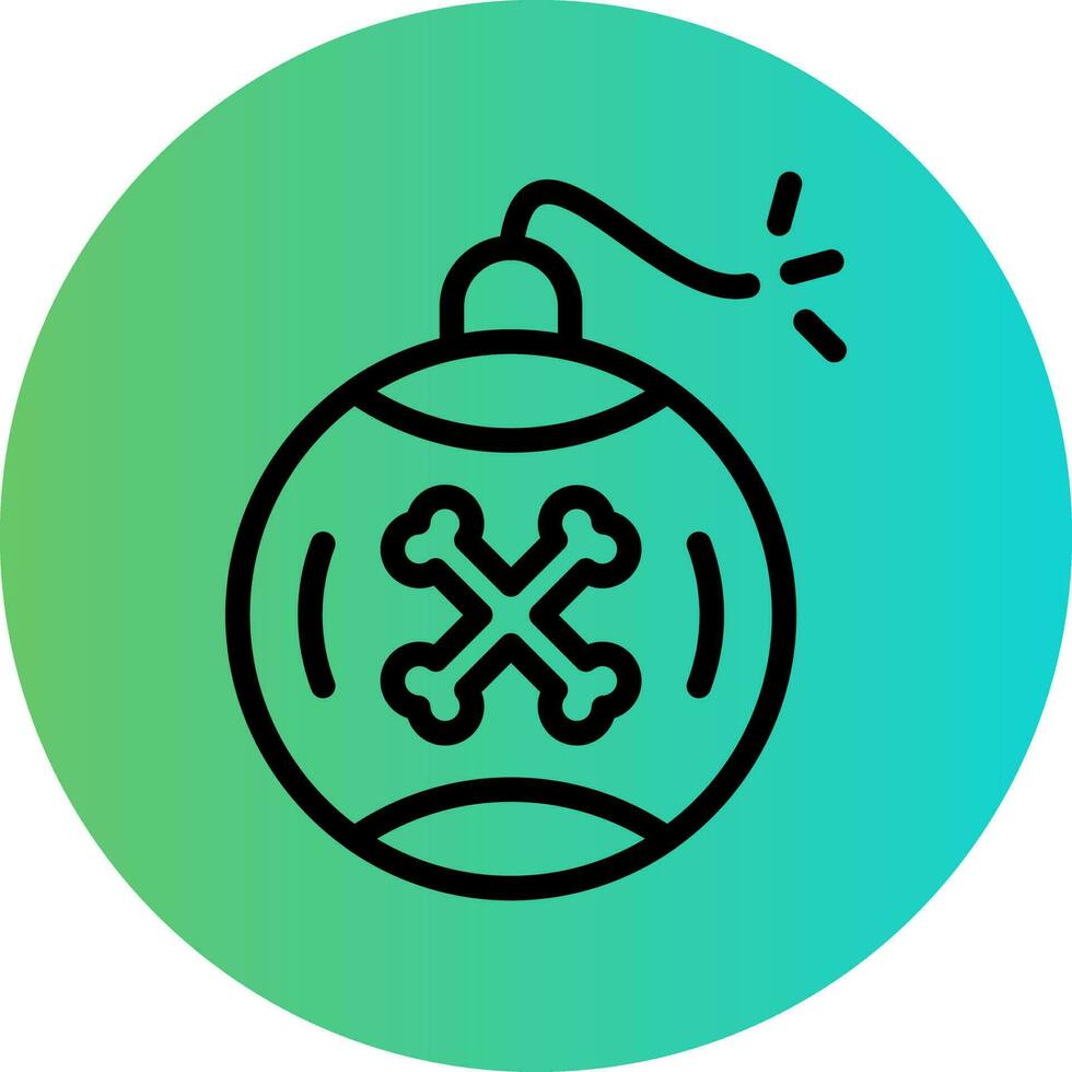 Pirate Bomb Vector Icon Design