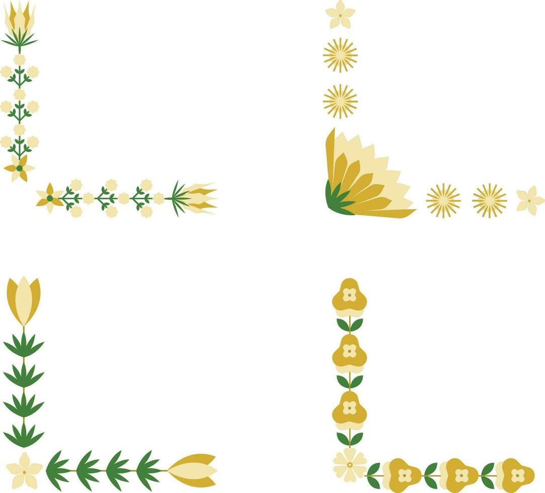 Set of floral design elements. Can be used for invitations, greeting cards, scrapbooking, print vector