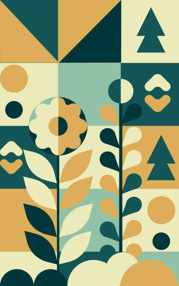 Geometric shapes background vector