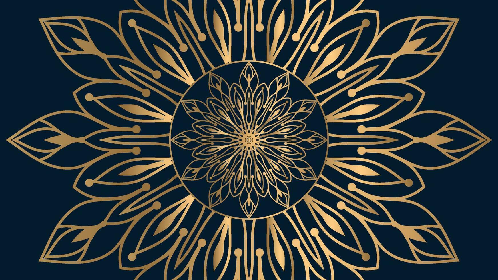 Luxury mandala background with golden arabesque pattern Arabic Islamic east style vector
