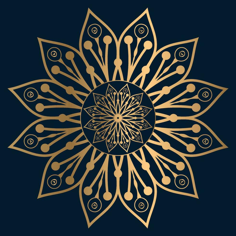 Luxury mandala background with golden arabesque pattern Arabic Islamic east style vector