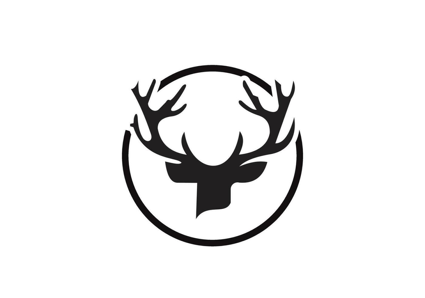 this is a deer head logo design vector