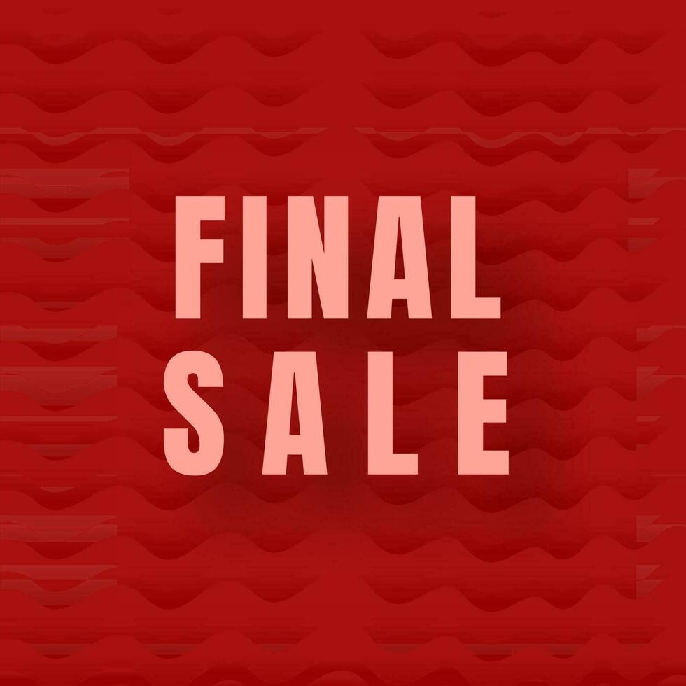 Final Sale Text On Red Wavy Pattern Background Can Be Used As Poster