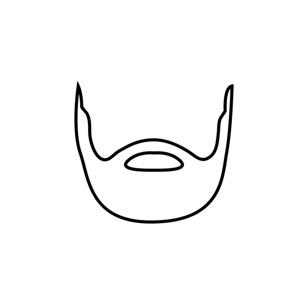 Beard icon vector. barbershop illustration sign. hairdresser symbol. vector