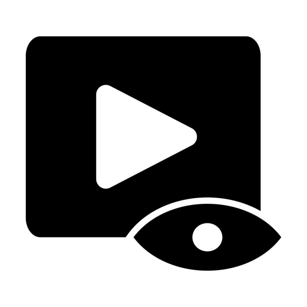 Video views Icon Design vector