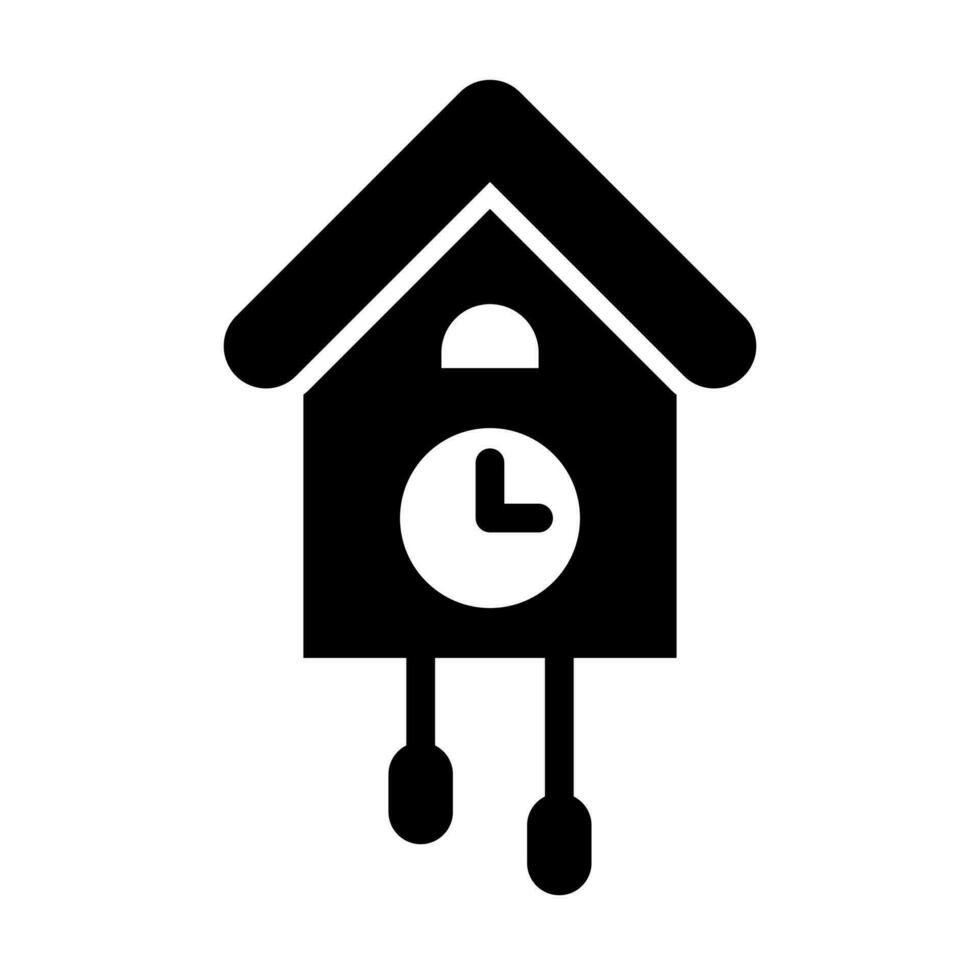 Cuckoo Clock Icon Design vector