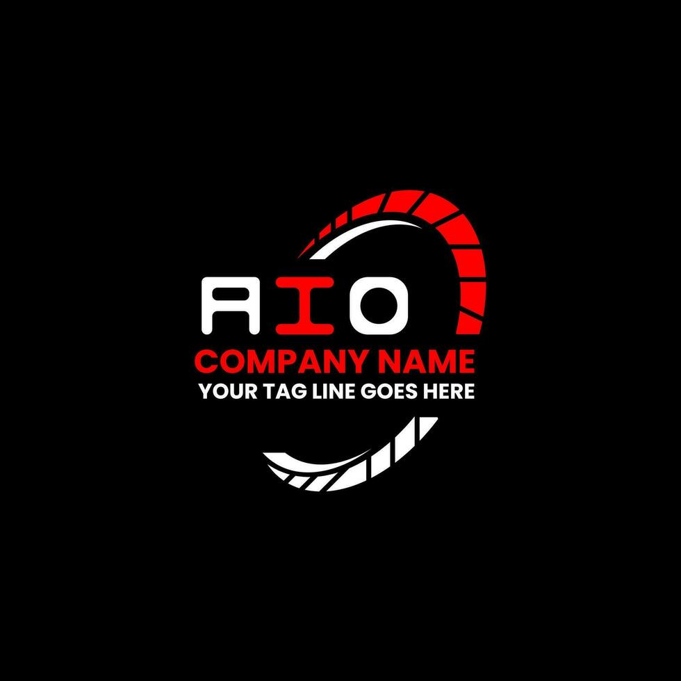 AIO letter logo creative design with vector graphic, AIO simple and modern logo.