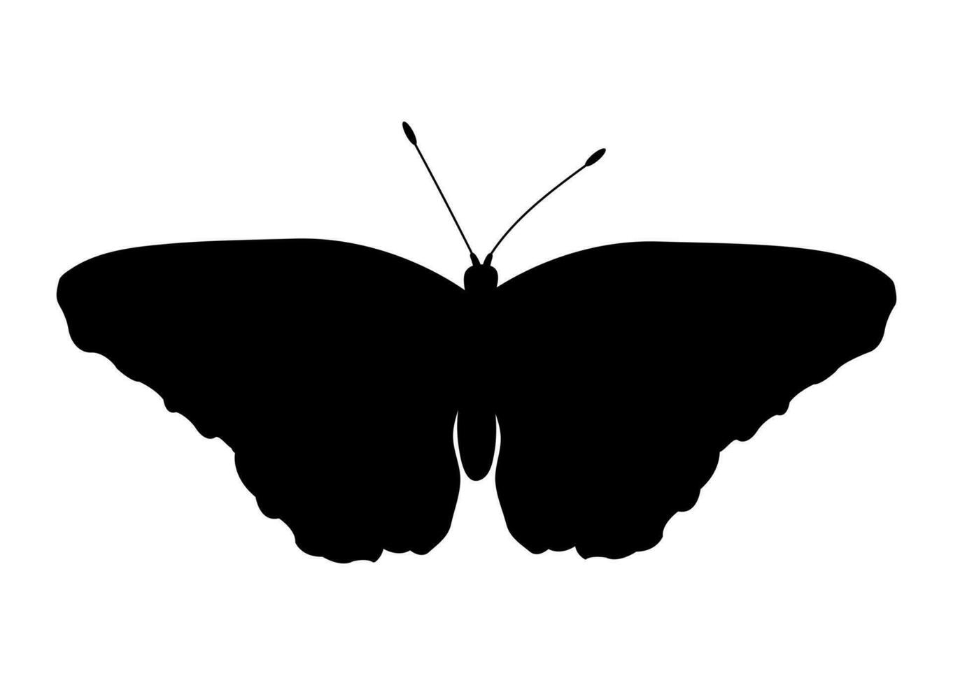 mariposa negro silueta. mariposa icono aislado en blanco antecedentes. vector