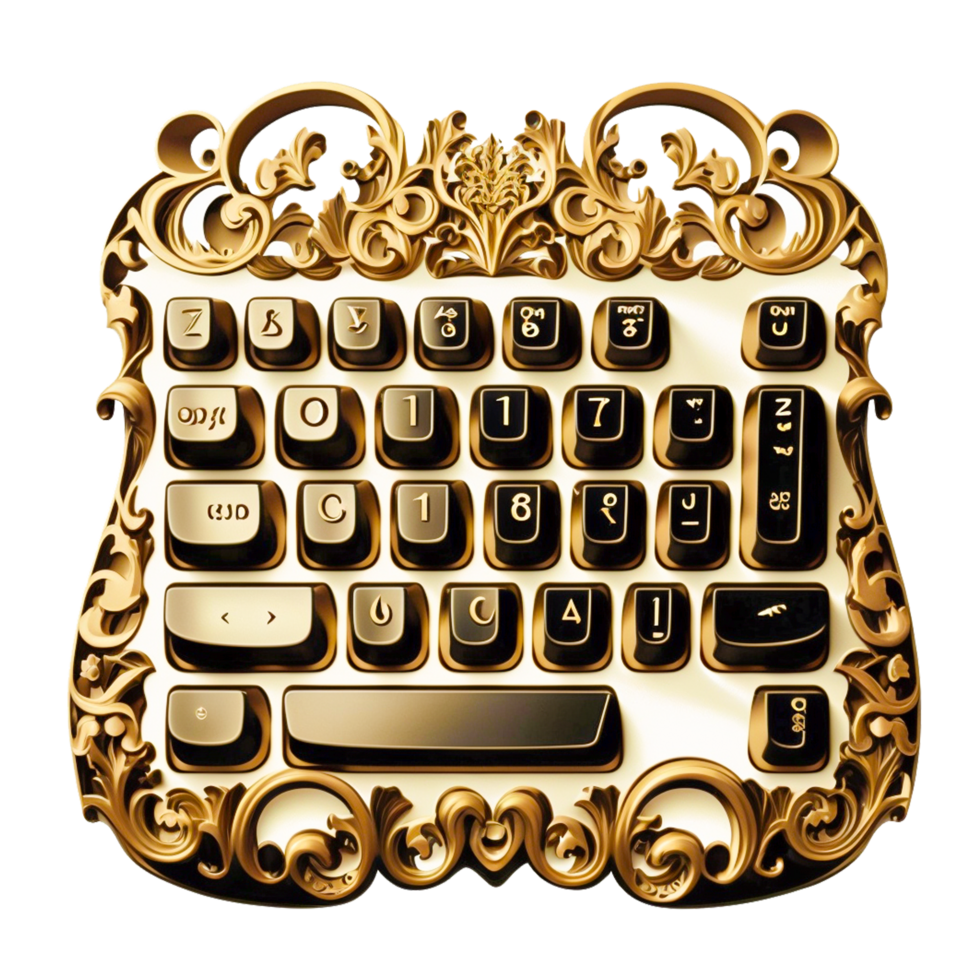 ai generativ Karikatur Tastatur Lager Illustration png