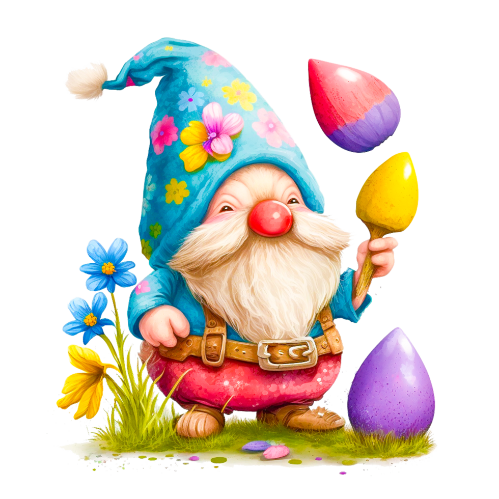 cartoon Easter gnome free illustration png