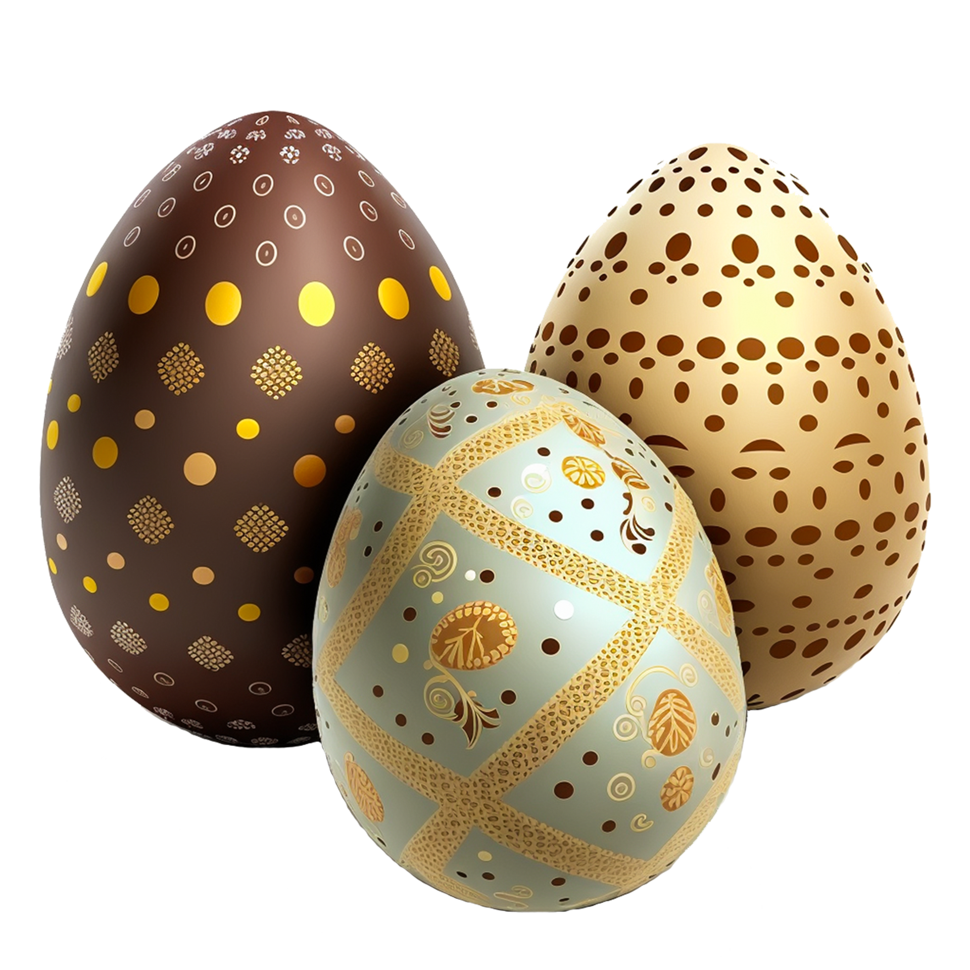 Easter Golden Eggs PNG transparent Ai generative 24680786 PNG