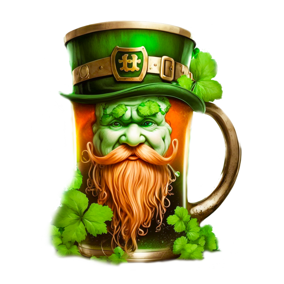 ai generatief st Patrick dag groen hoed PNG