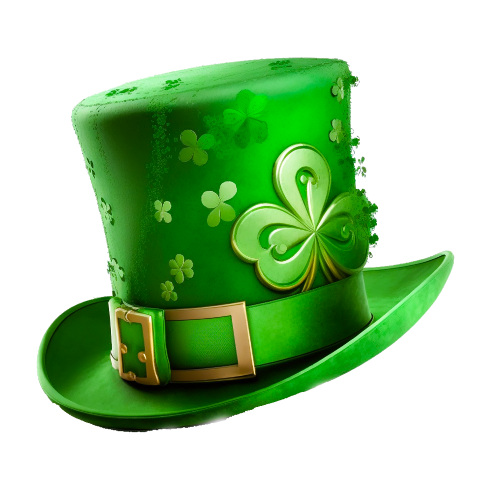 ai generatief st Patrick dag hoed PNG transparant