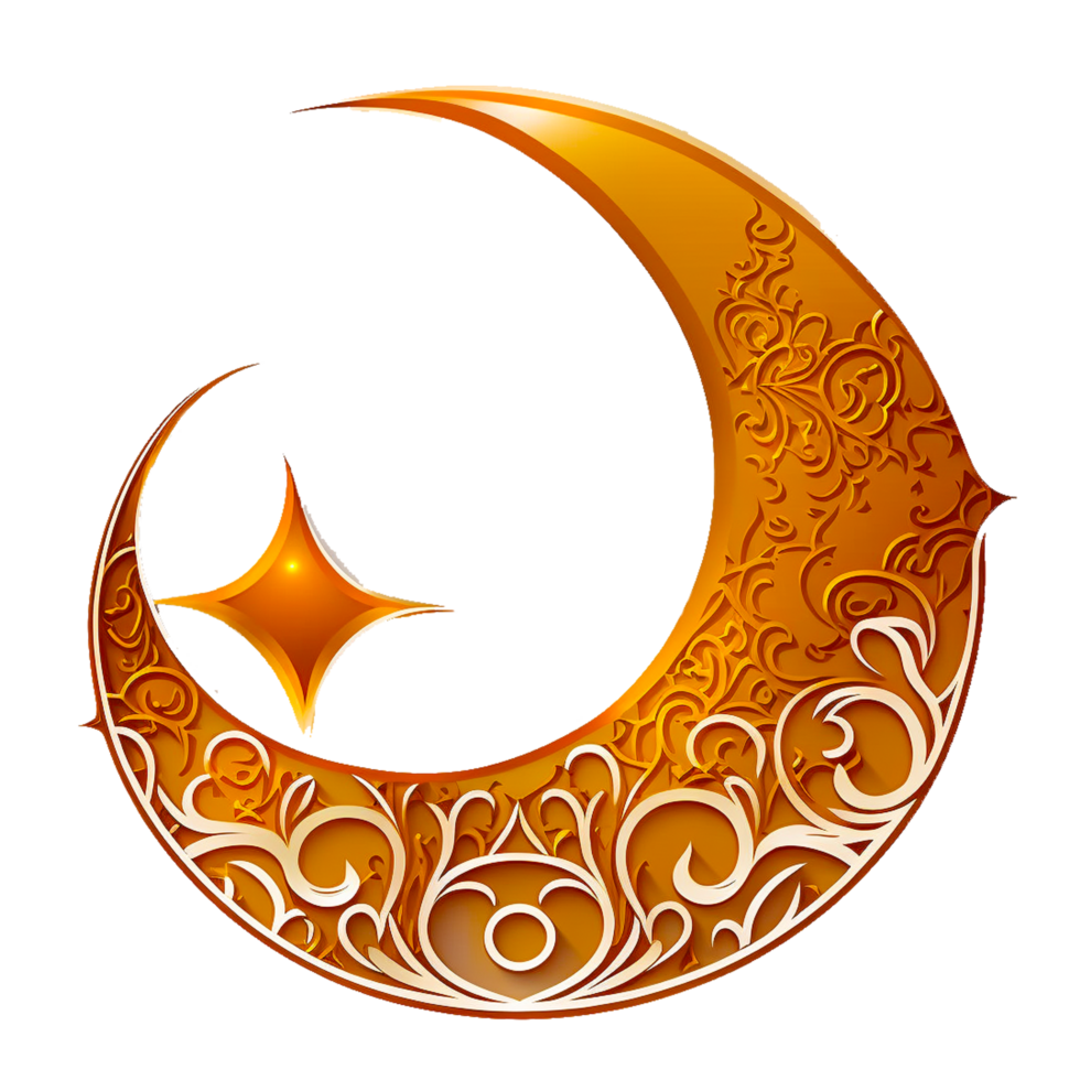 AI generative Ramadan moon png